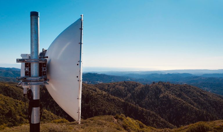 A surfnet dish on an overlook